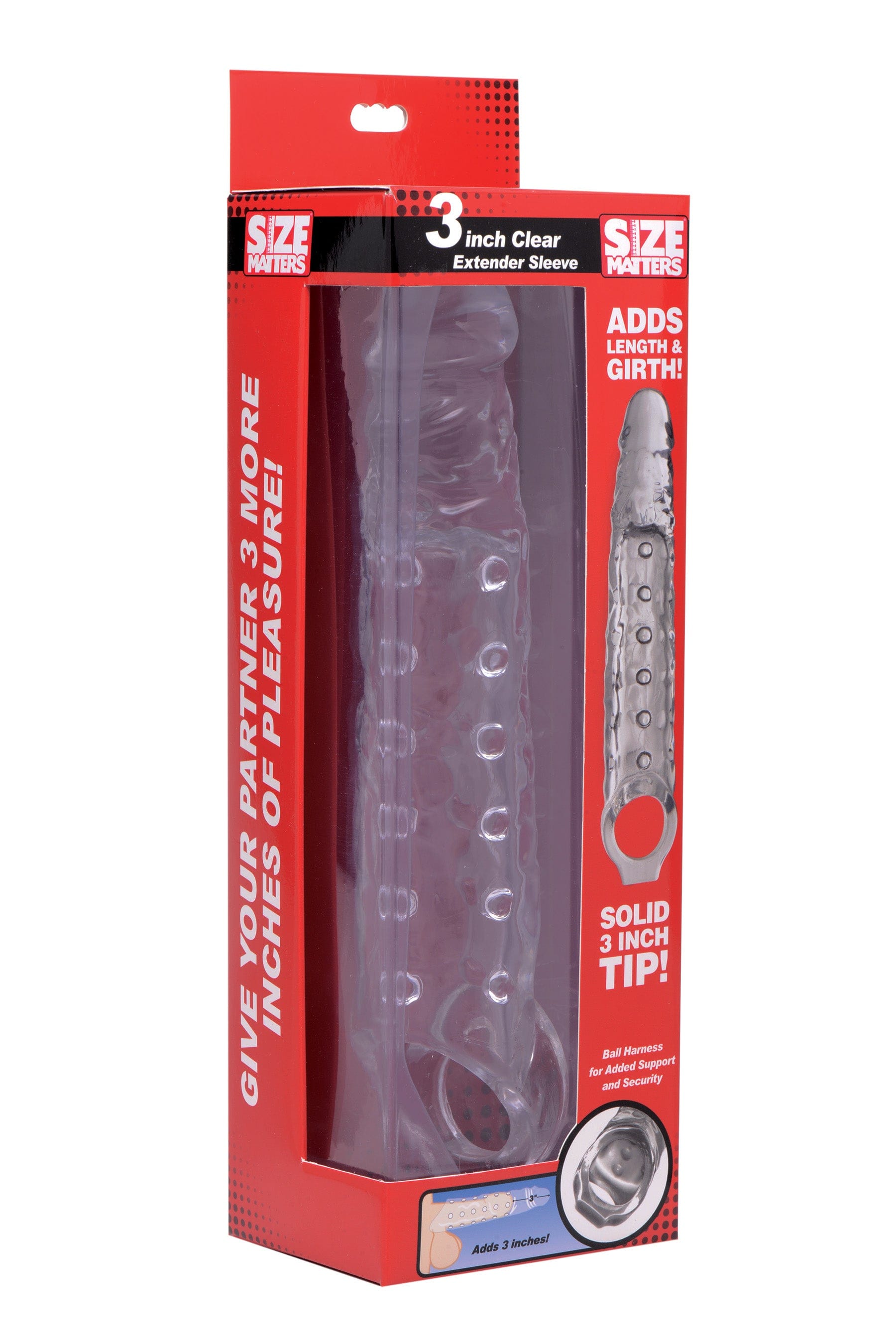 3in Extender Sleeve Clear for Enhanced Pleasure and Size SLEEVES
